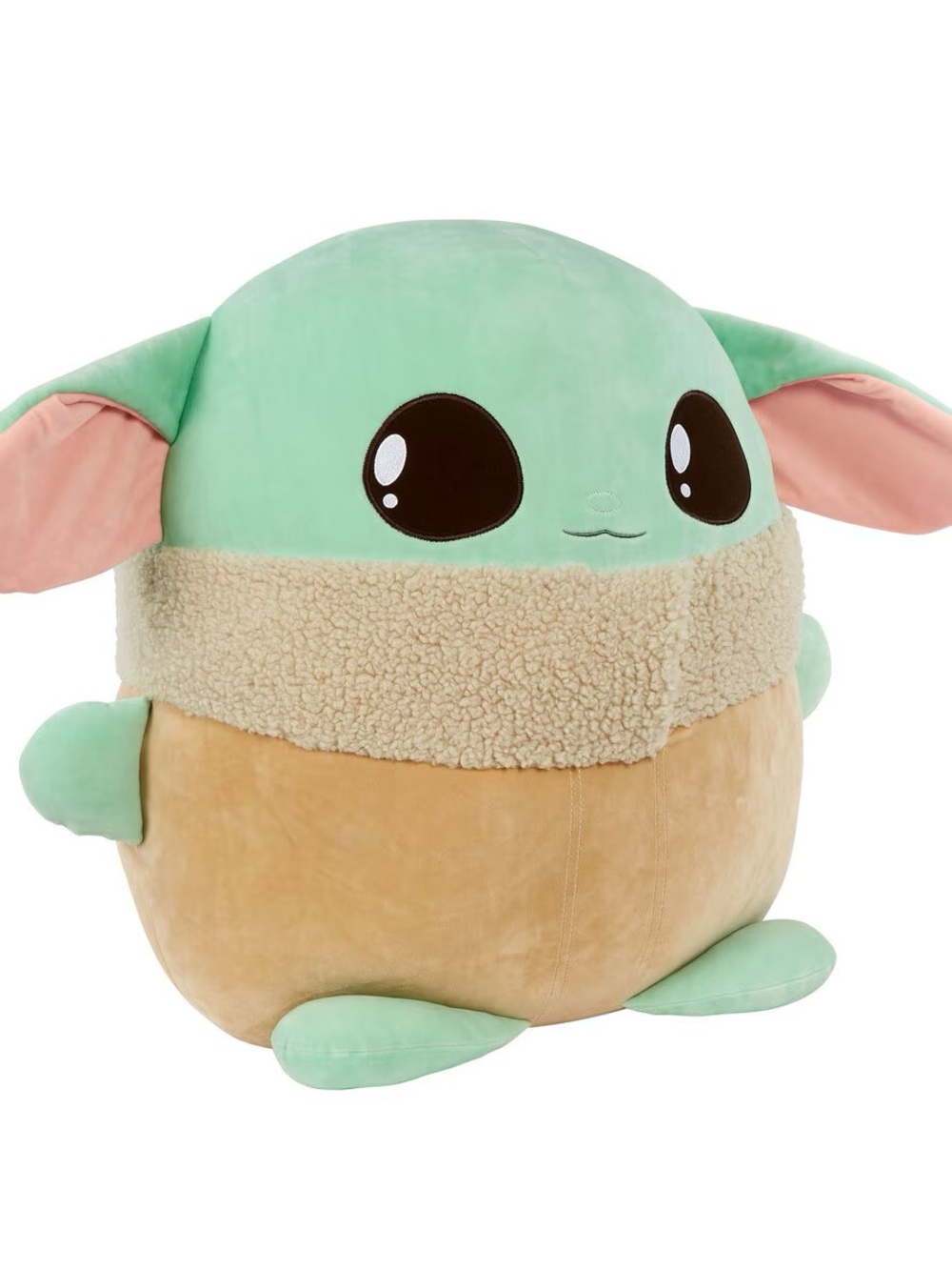Jumbo Mint Green and Tan Baby Yoda Plush 20in